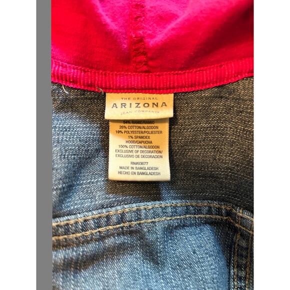 GUC Toddler Girl's Arizona Jean Jacket with Hood Zips Snaps Flower Size 24 Mo - Picture 7 of 7